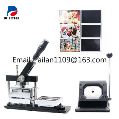 ماكينة صنع مغناطيس الثلاجة ، مجموعة أزرار مستطيلة...