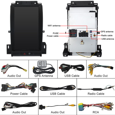 مشغل راديو سيارة أندرويد عمودي من تسلا ، نظام تحدي...