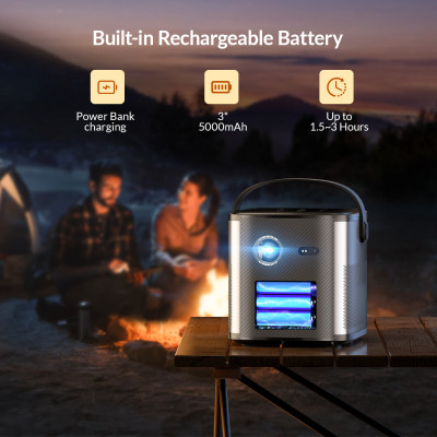 Byentek-جهاز عرض DLP محمول صغير مع بطارية ، مسرح م...