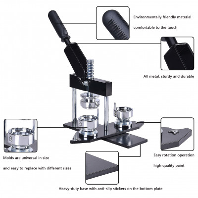 ماكينة أزرار احترافية ، شارة 25 ،-75 ، بما في ذلك...