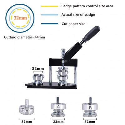 ماكينة أزرار احترافية ، شارة 25 ،-75 ، بما في ذلك...