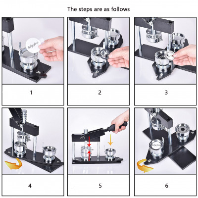 ماكينة أزرار احترافية ، شارة 25 ،-75 ، بما في ذلك...