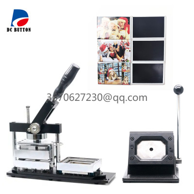 ماكينة صنع مغناطيس الثلاجة ، طقم صنع الأزرار المست...