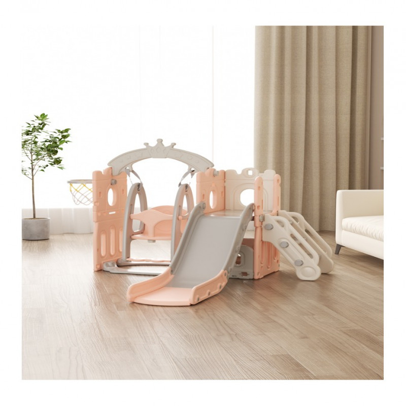 زحليقة ومرجيحة علي شكل برج على شكل حرف L شريحة واح...