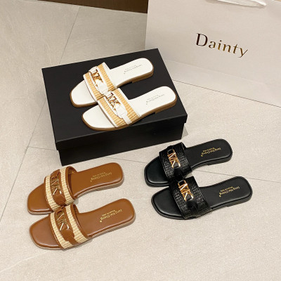 صيف جديد المرأة الانزلاق على الصنادل المسطحة ملابس...