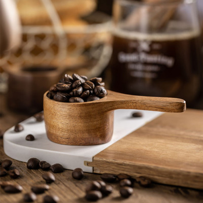 ملعقة قياس خشبية للقهوة المطحونة ، مغرفة للسكر ، م...