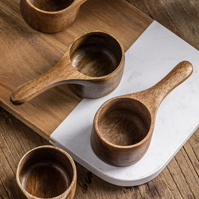 ملعقة قياس خشبية للقهوة المطحونة ، مغرفة للسكر ، م...