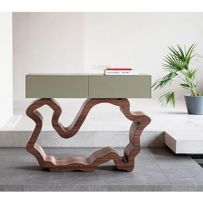 طاولة كونسول على شكل خاص لمدخل القاعة ، خشب صلب ،...