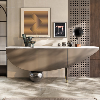 طاولة وحدة تحكم مثبتة على الحائط ، تخزين بتصميم إب...