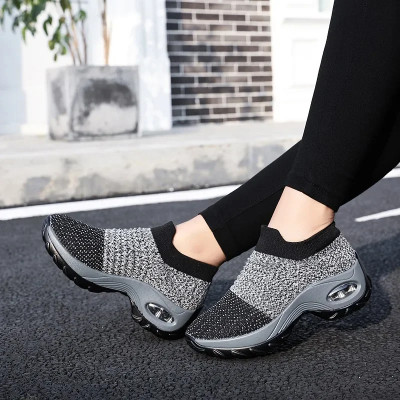 Ladies Sneakers Casual Shoes Mesh Round Shap Air C...