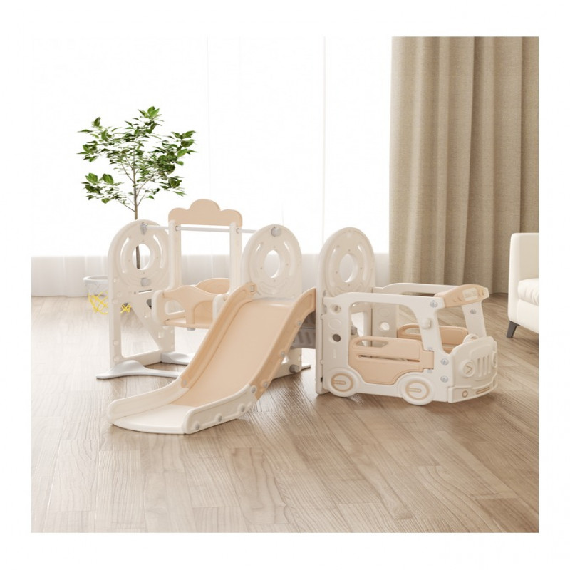 زحليقة مع مرجيحة وسيارة وكرة سلة