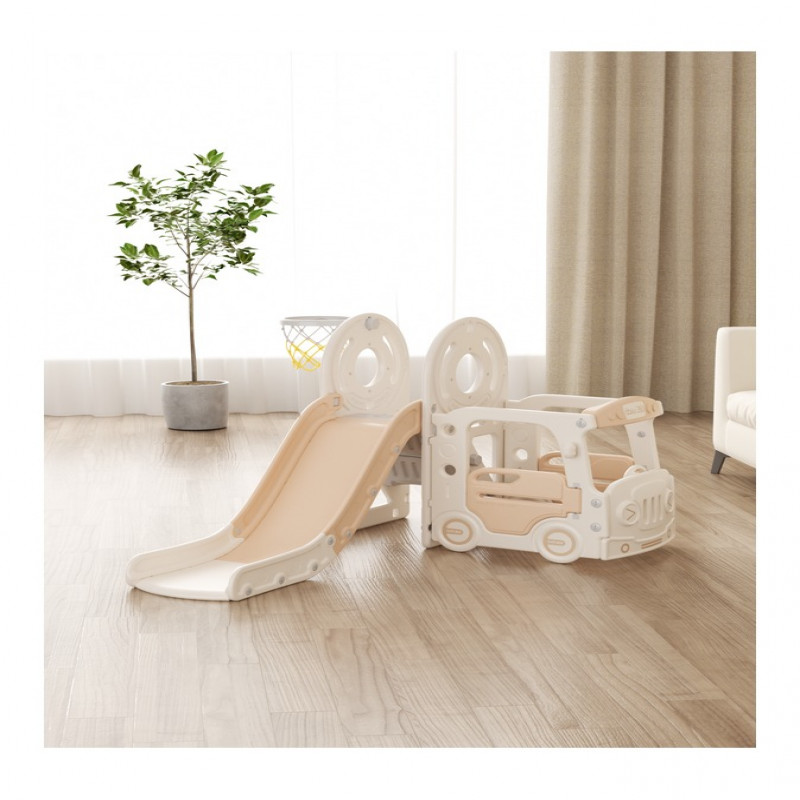 36/200 زحليقة مع سيارة مع كرة سلة 3*1 ,بيج