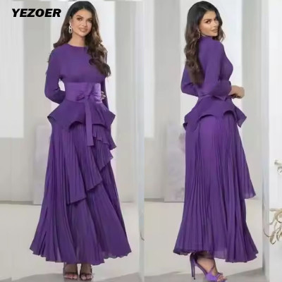 فستان سهرة من الشيفون للنساء ، فستان قلادة مستديرة...