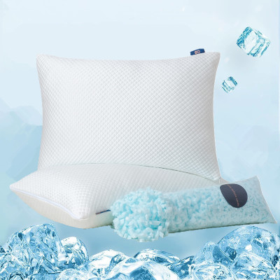 Dual Cooling Memory Foam Pillow w/ Cooling Cover &...