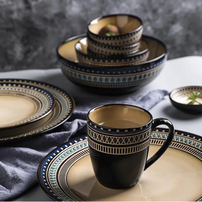 مجموعة أدوات المائدة في الهواء الطلق ، وعاء السيرا...