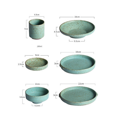 KINGLANG ريترو أدوات مائدة سيراميك مجموعة منزل فند...