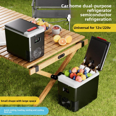 ثلاجة سيارة محمولة 12 فولت 220 فولت صندوق مسند الذ...
