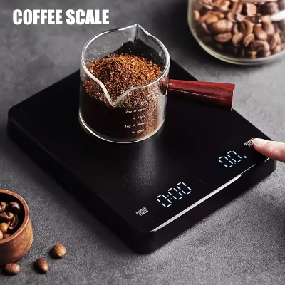 Digital Coffee Scale with Timer LED Screen Espress...