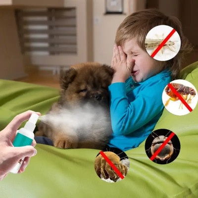 30 مللي علاج قمل البراغيث الحيوانات الأليفة رذاذ س...