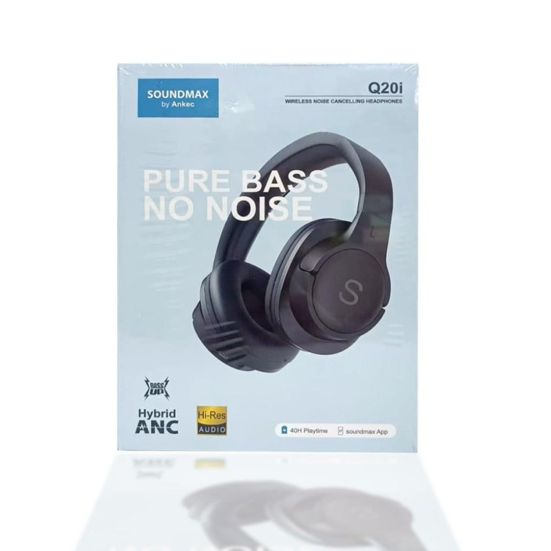 سماعات رأس لاسلكية SOUNDMAX Q20i – إلغاء ضوضاء وصو...