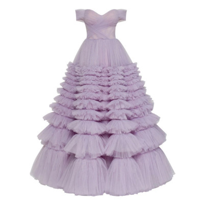 Jessica Purple Prom Dresses Luxurious Tulle Layers...