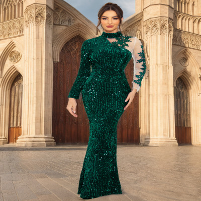 Romagic شبكة طويلة الأكمام س الرقبة الأزرق الملكي...