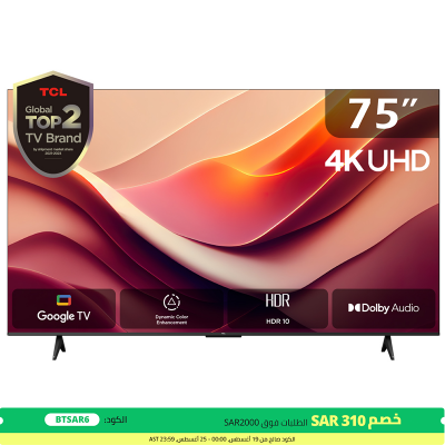 TCL 50"/55"/65''/75" V6B سیریز 4K الٹرا ایچ ڈی ایچ...