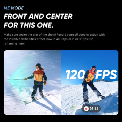 كاميرا مقاومة للماء 8.K ، بطارية mAh ، شاشة لمس لم...