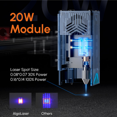جهاز ليزر AlgoLaser-Alpha 22W بمضخة مساعدة للهواء...