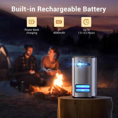 INTEK P70 3D 4K Mini Portable Projector DLP آٹو فو...