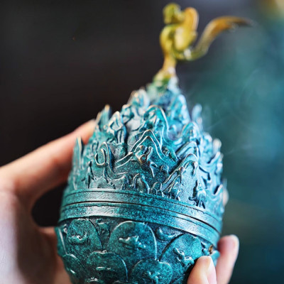 مباخر بخور من النحاس النقي ، حلي مبخرة فاخرة ، حفل...