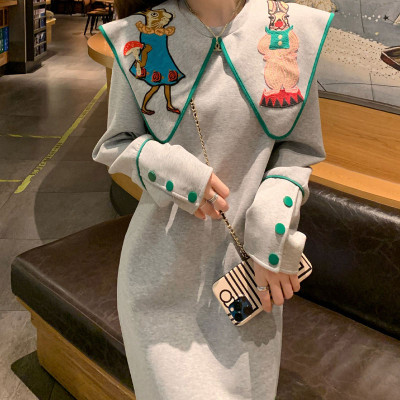 المرأة أزرار الطباعة المرقعة فساتين ، فضفاضة ، نمط...