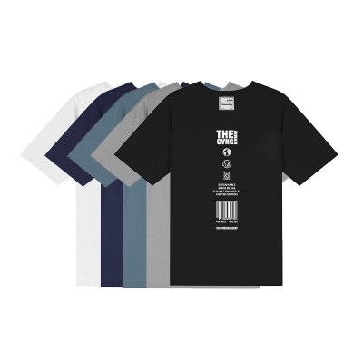 تي شيرت نسائي سادة أساسي ملابس صيفية كبيرة الحجم م...