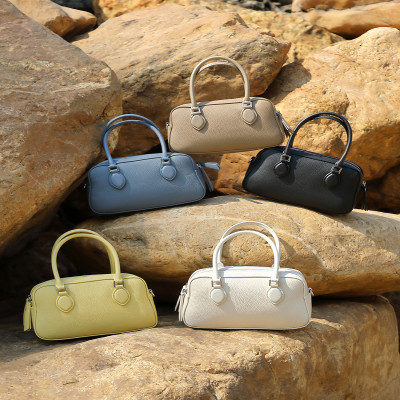 YANATARI حقيبة نسائية من الجلد الطبيعي حقيبة كتف ح...