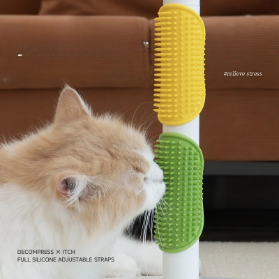 فرشاة للكلاب والقطط، مشط من السيليكون لحمام الحيوا...