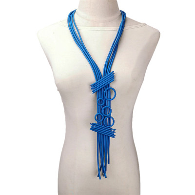 البوهيمي العرقية المرأة المطاط قلادة مجوهرات موضة...