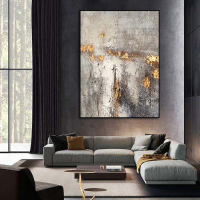 Large Size Contemporary Hand-painted Abstract Pict...