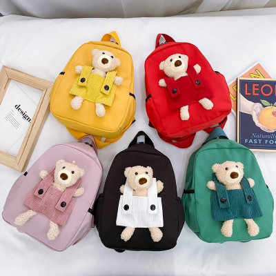 School backpacks made of velvet cartoon fabric for...