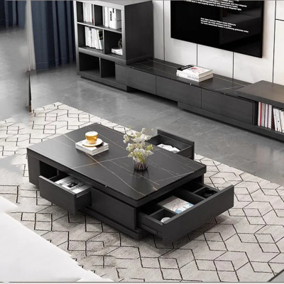 طاولة قهوة مستطيلة لغرفة المعيشة ، زهرية منزلية حد...