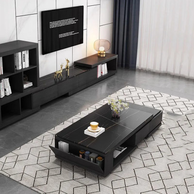 طاولة قهوة مستطيلة لغرفة المعيشة ، زهرية منزلية حد...