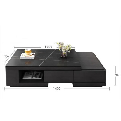 طاولة قهوة مستطيلة لغرفة المعيشة ، زهرية منزلية حد...