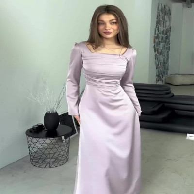 عباية ساتان نسائية بالألماس ، قصة ضيقة ، دانتيل ،...