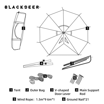 بلاك دير-خيمة يورت منغولية مضادة للمطر ، هرم هندي...