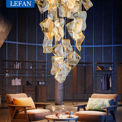 ضوء دليل LED الثريا الحديثة غرفة المعيشة إضاءة ديك...