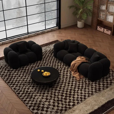 أرائك غرفة معيشة حديثة ، أرضية شمالية كسولة ، أرائ...