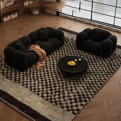 أرائك غرفة معيشة حديثة ، أرضية شمالية كسولة ، أرائ...