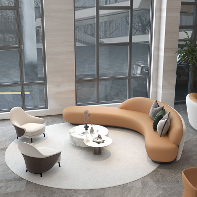 أريكة منحنية صناعية للمكتب ، أثاث مصمم ، فاخر ، تص...