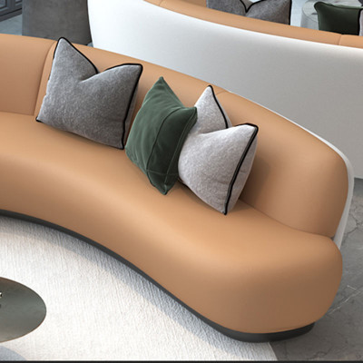 أريكة منحنية صناعية للمكتب ، أثاث مصمم ، فاخر ، تص...