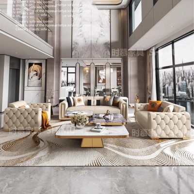 أريكة جلدية اسكندنافية متعددة الوظائف لغرفة المعيش...