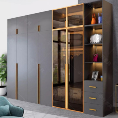 خزانة ملابس برفوف مصنوعة يدوياً للتخزين ، خزانات م...